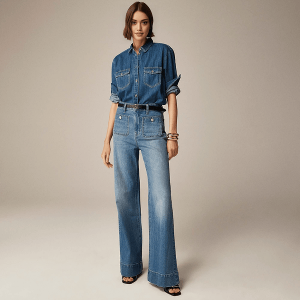 FitCurve | Bequeme High-Waist-Jeans mit weitem Bein