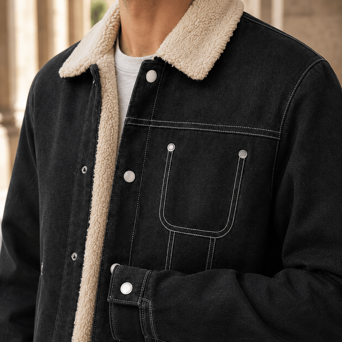 Fleece Lined Woven Jacket - Harren Cole
