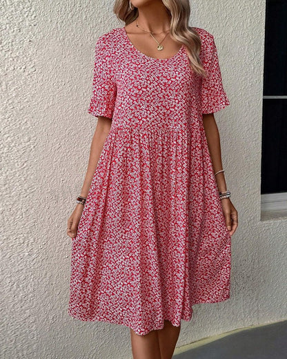 Fleur - Floral Midi Dress - Mühelose Eleganz in jeder Blüte. - Livezo