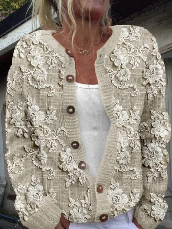 Floral Print Cardigan - Zeitloser Stil, perfekt für jede Saison - Livezo