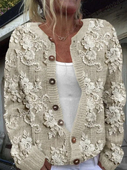 Floral Print Cardigan - Zeitloser Stil, perfekt für jede Saison - Livezo