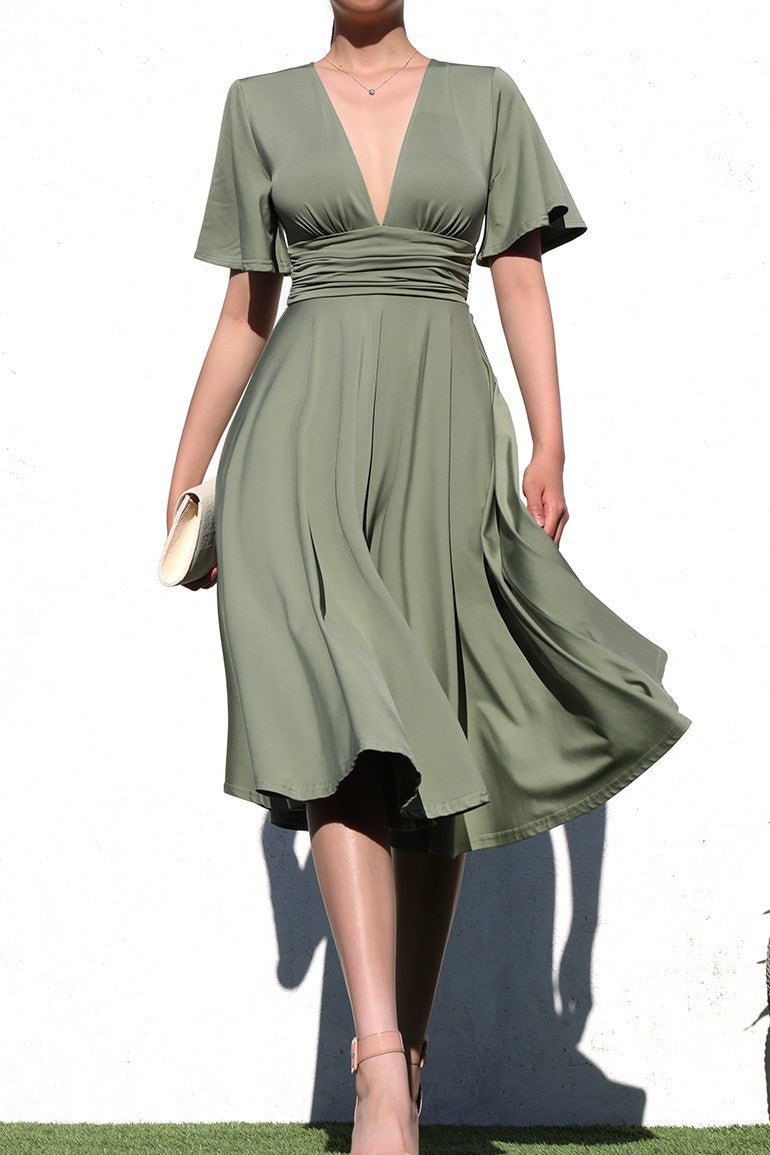 Flowy Midi Dress - Anmutiger Stil für jede Gelegenheit - Livezo