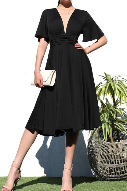 Flowy Midi Dress - Anmutiger Stil für jede Gelegenheit - Livezo