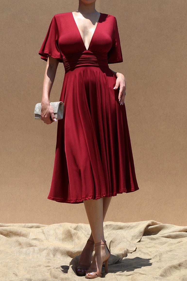 Flowy Midi Dress - Anmutiger Stil für jede Gelegenheit - Livezo