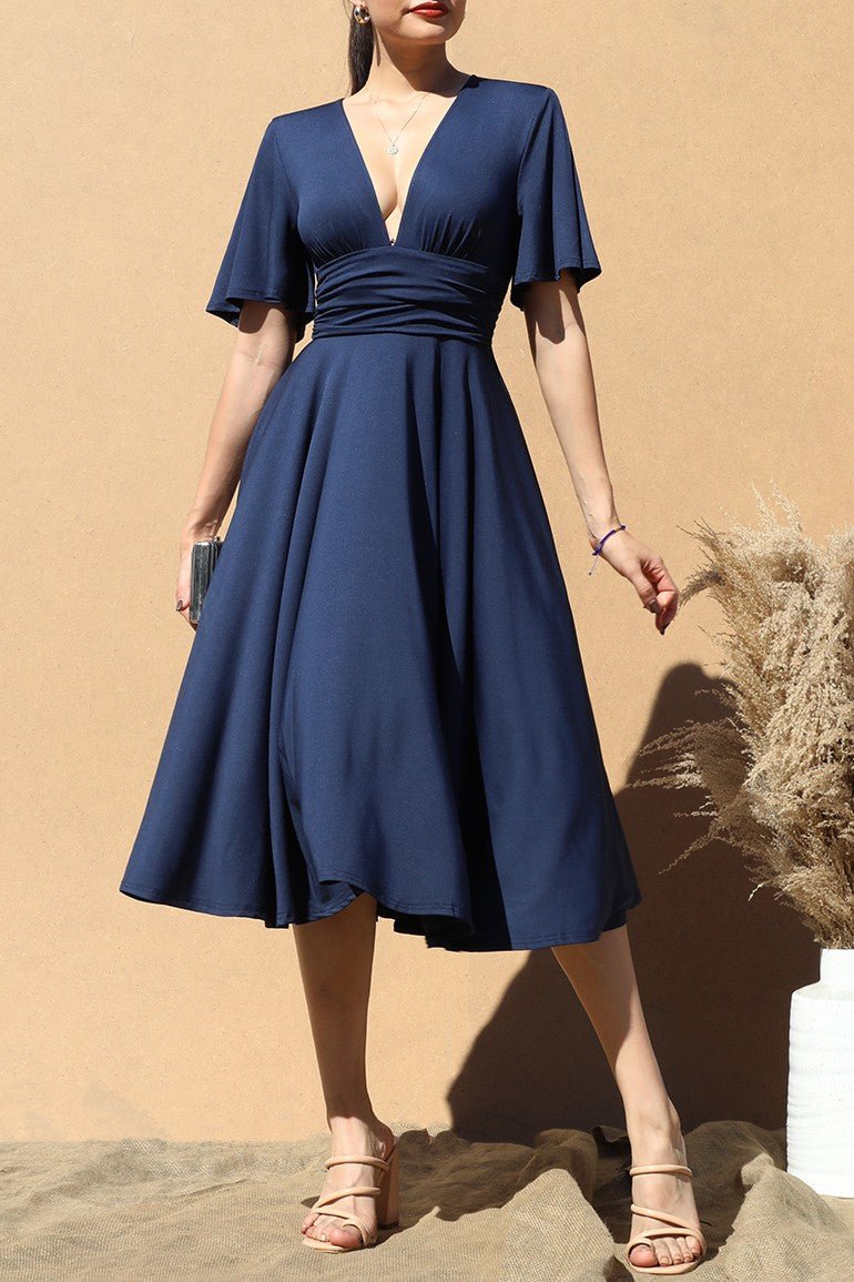 Flowy Midi Dress - Anmutiger Stil für jede Gelegenheit - Livezo