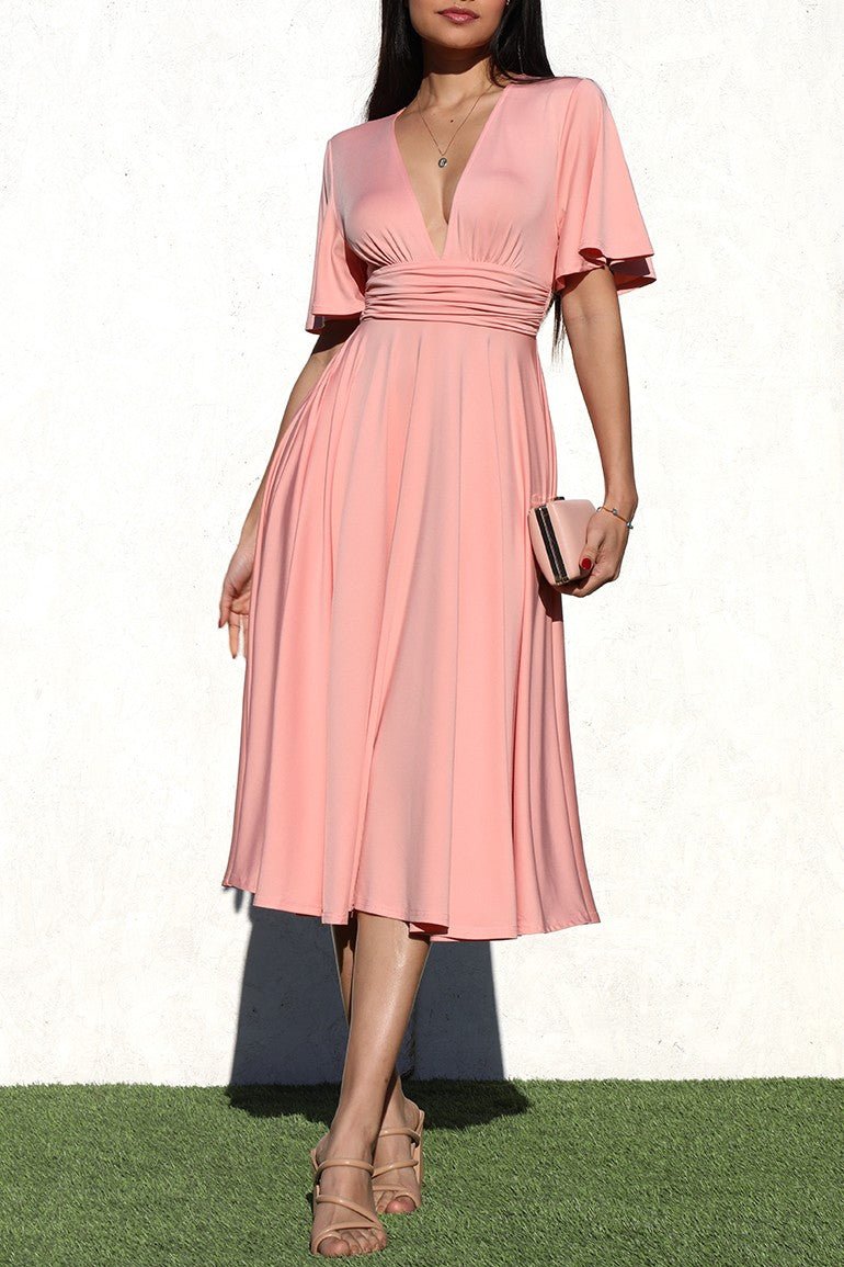 Flowy Midi Dress - Anmutiger Stil für jede Gelegenheit - Livezo