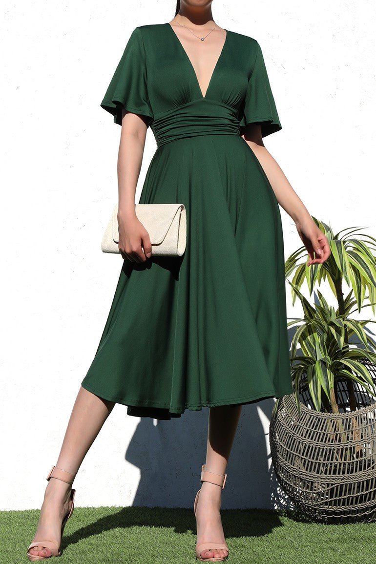 Flowy Midi Dress - Anmutiger Stil für jede Gelegenheit - Livezo