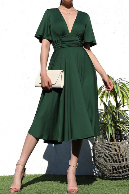 Flowy Midi Dress - Anmutiger Stil für jede Gelegenheit - Livezo