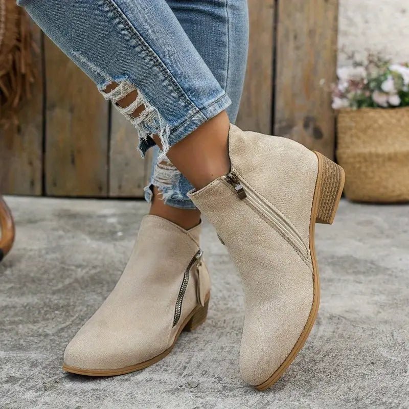 Freya | Damen Stiefeletten mit Reißverschluss - Livezo