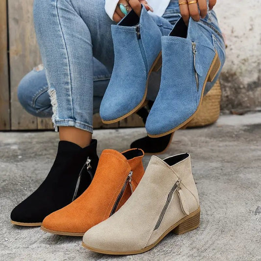Freya | Damen Stiefeletten mit Reißverschluss - Livezo