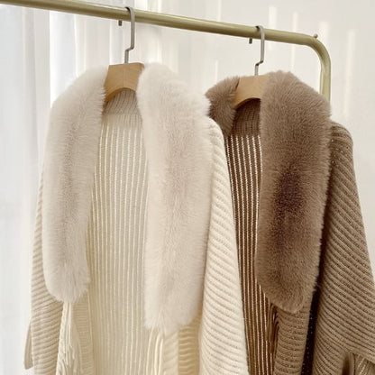 Fur Collar Shawl - Gemütliche Wärme, eleganter Stil - Livezo