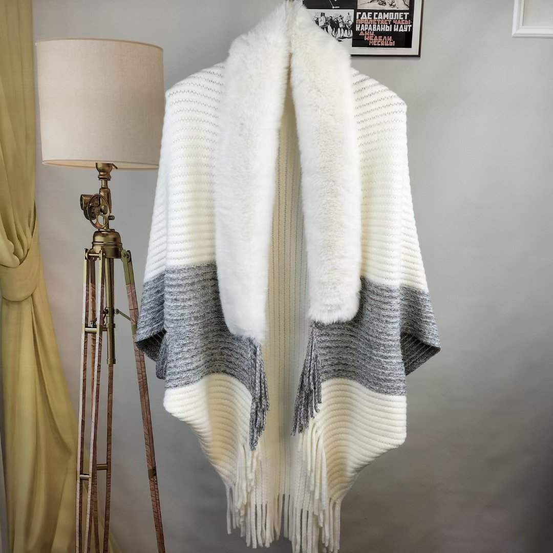 Fur Collar Shawl - Gemütliche Wärme, eleganter Stil - Livezo
