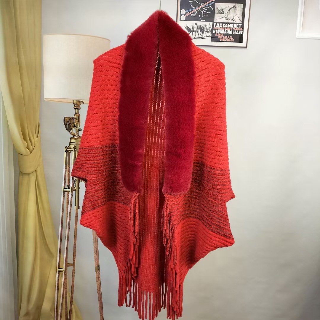 Fur Collar Shawl - Gemütliche Wärme, eleganter Stil - Livezo
