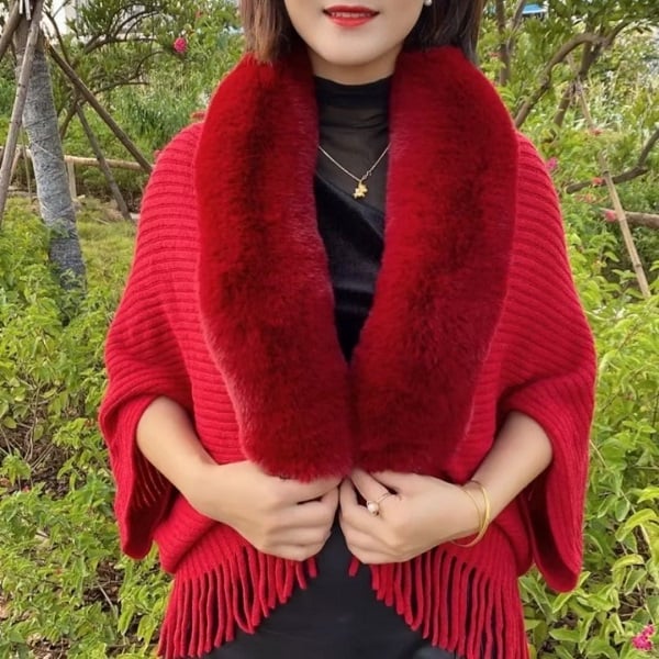 Fur Collar Shawl - Gemütliche Wärme, eleganter Stil - Livezo