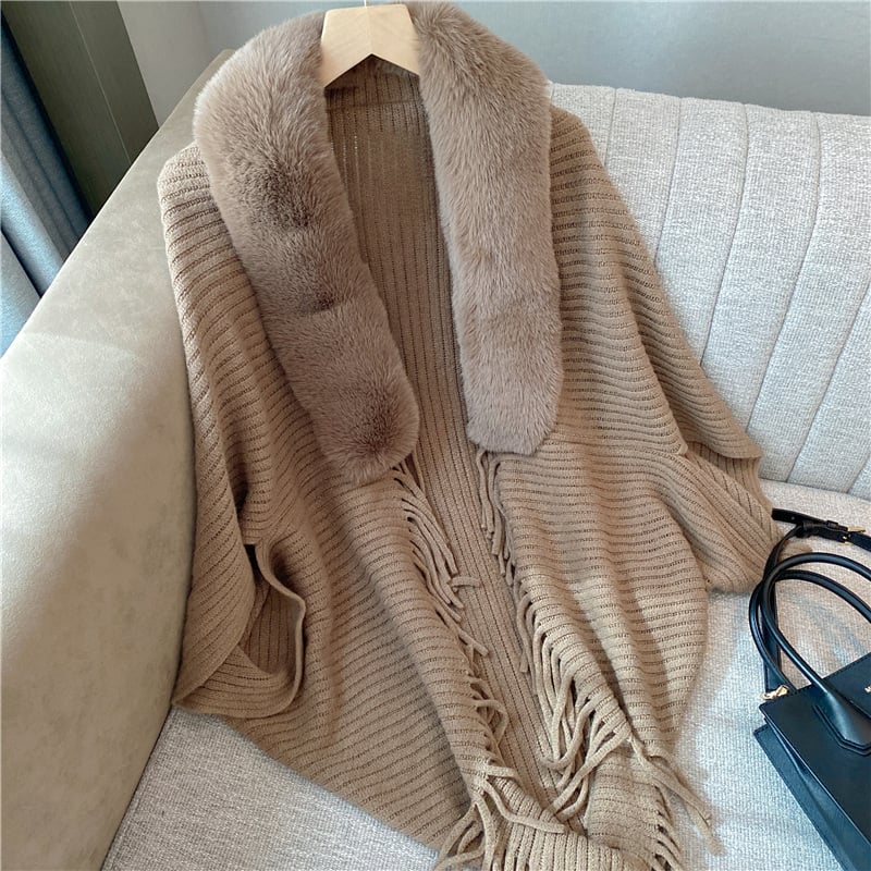 Fur Collar Shawl - Gemütliche Wärme, eleganter Stil - Livezo