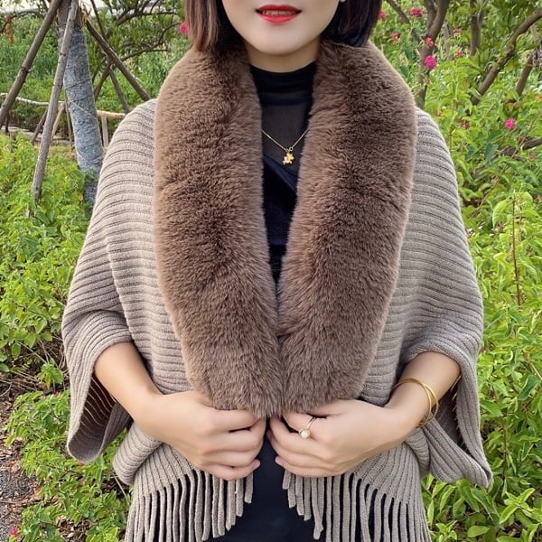 Fur Collar Shawl - Gemütliche Wärme, eleganter Stil - Livezo