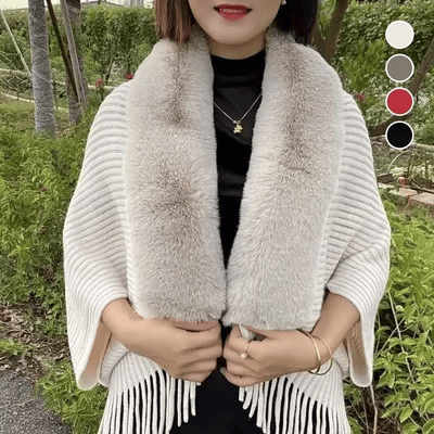 Fur Collar Shawl - Gemütliche Wärme, eleganter Stil - Livezo