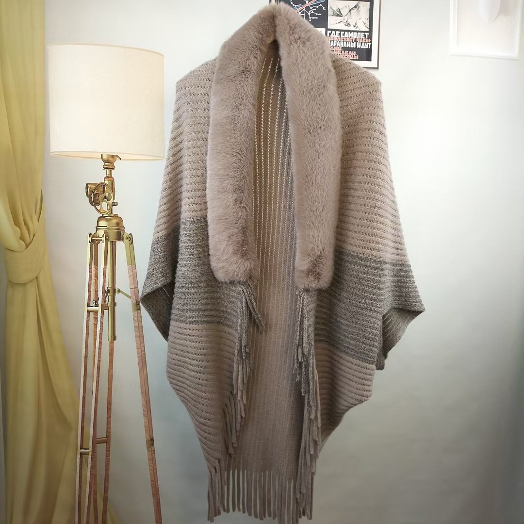 Fur Collar Shawl - Gemütliche Wärme, eleganter Stil - Livezo