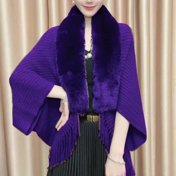 Fur Collar Shawl - Gemütliche Wärme, eleganter Stil - Livezo