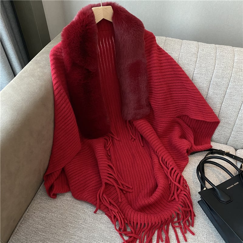 Fur Collar Shawl - Gemütliche Wärme, eleganter Stil - Livezo