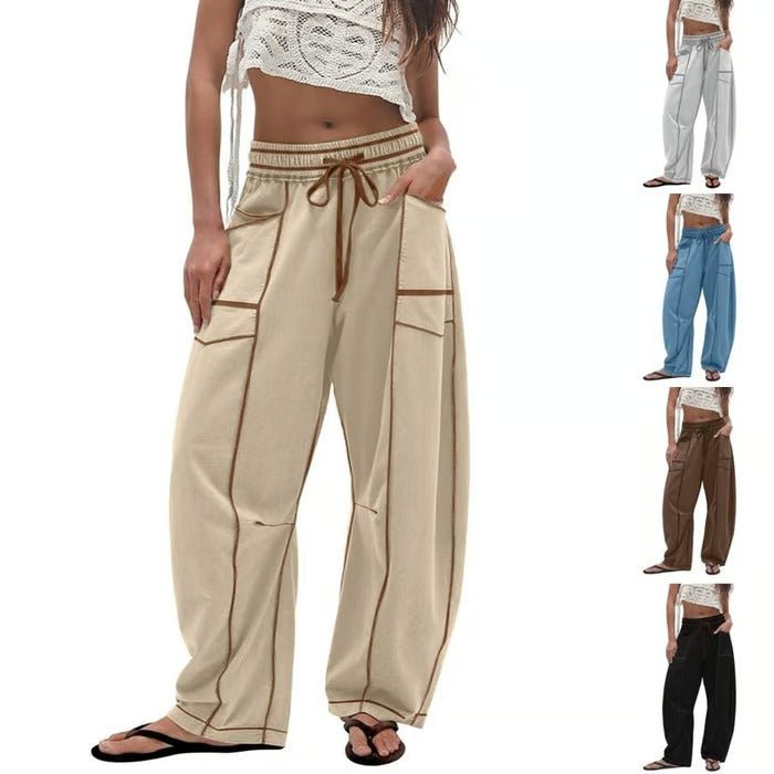 Gemütliche Lounge - Sweatpants mit weitem Bein und Taschen - Livezo