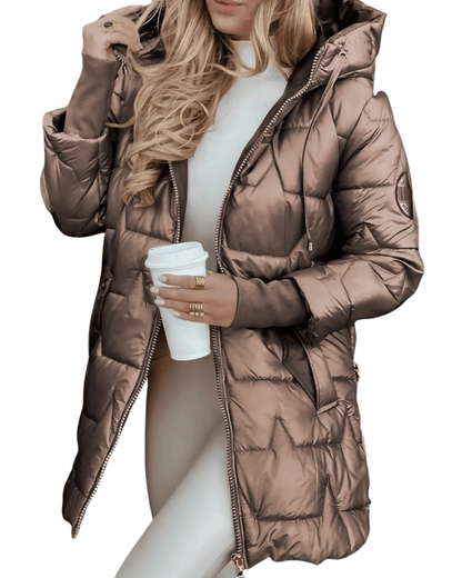 Gemütliche Steppjacke mit Kapuze für mühelosen Stil - Livezo
