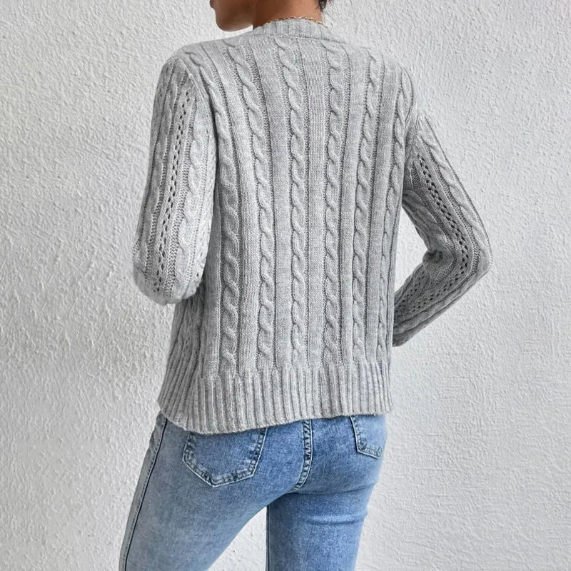 Gemütliche Strickjacke mit Knöpfen für Damen - Livezo