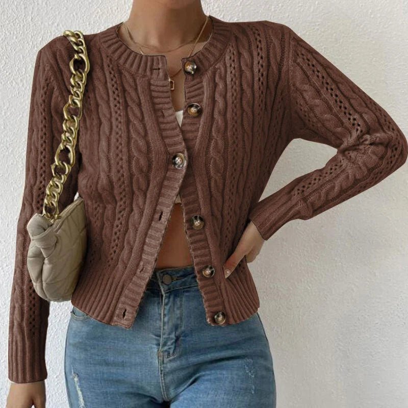 Gemütliche Strickjacke mit Knöpfen für Damen - Livezo