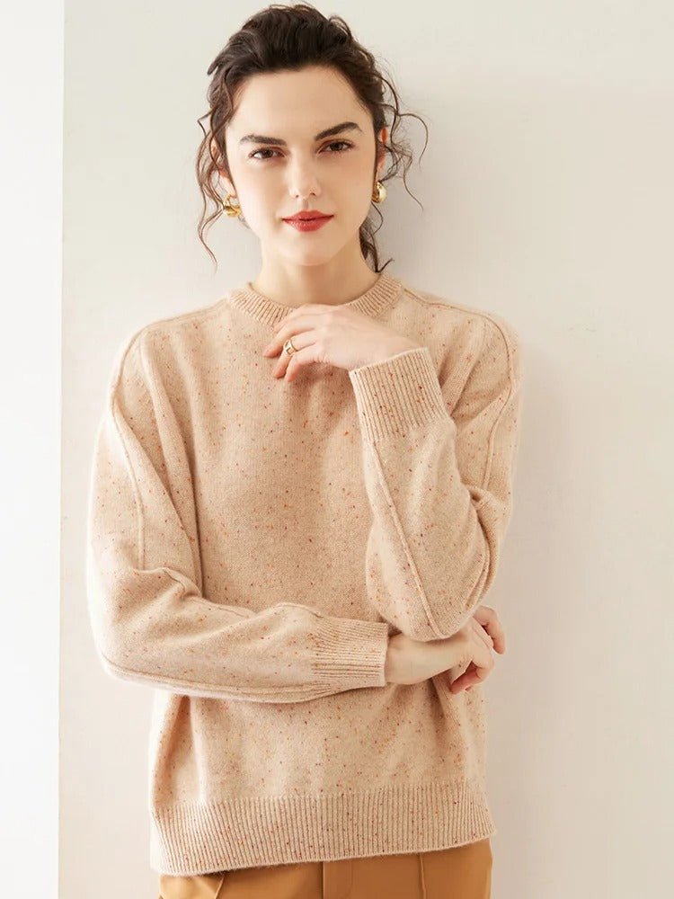 Gemütlicher Bunter Wollpullover mit Punkten - Livezo