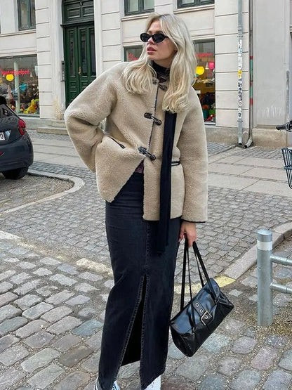 Gemütlicher Flauschiger Langer Mantel für Chicen Winterstil - Livezo