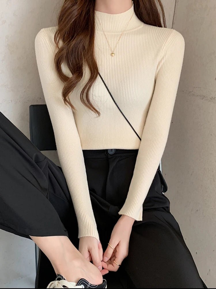Gemütlicher gerippter Wollpullover für Damen - Livezo