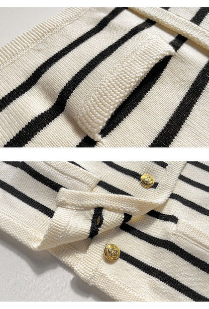 Gemütlicher gestreifter Strickpullover für den Herbst - Livezo