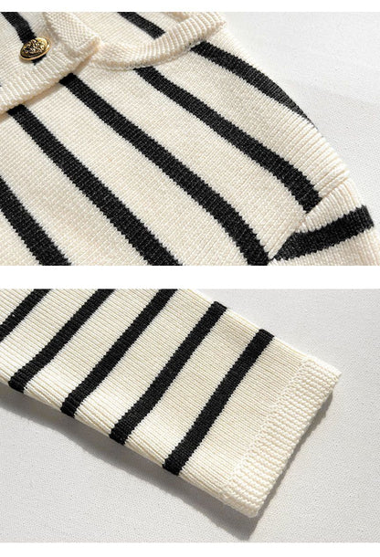 Gemütlicher gestreifter Strickpullover für den Herbst - Livezo