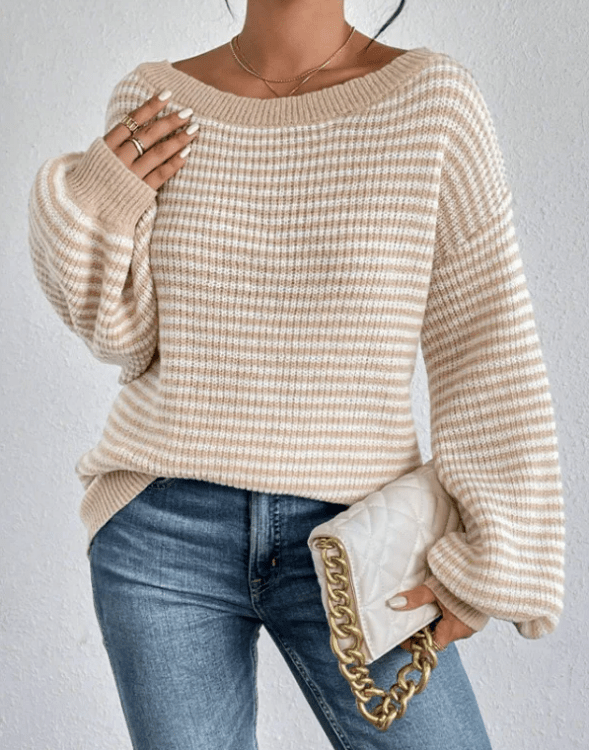 Gemütlicher grob gestrickter Pullover für den Herbst Layers - Livezo