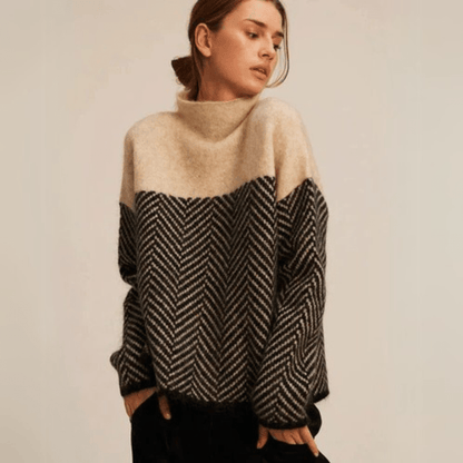 Gemütlicher Grobstrick Rollkragenpullover - Livezo