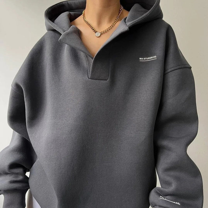 Gemütlicher Hoodie mit geradem Schnitt für Damen - Livezo