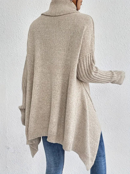 Gemütlicher langer Rollkragenpullover für den täglichen Komfort - Livezo