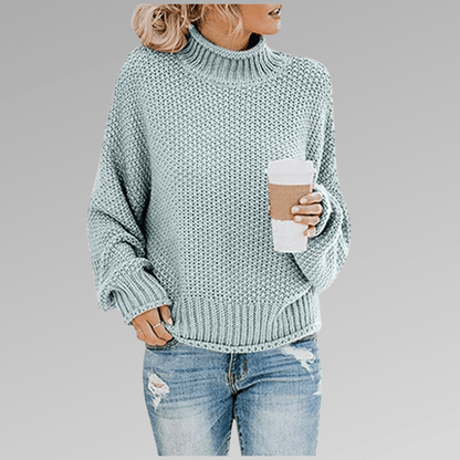 Gemütlicher Pullover mit hohem Kragen - Livezo