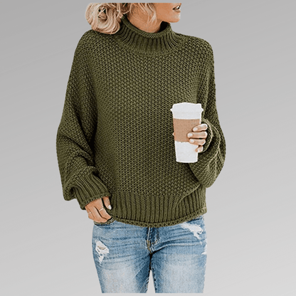 Gemütlicher Pullover mit hohem Kragen - Livezo
