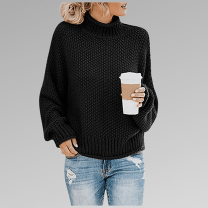 Gemütlicher Pullover mit hohem Kragen - Livezo