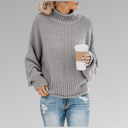 Gemütlicher Pullover mit hohem Kragen - Livezo