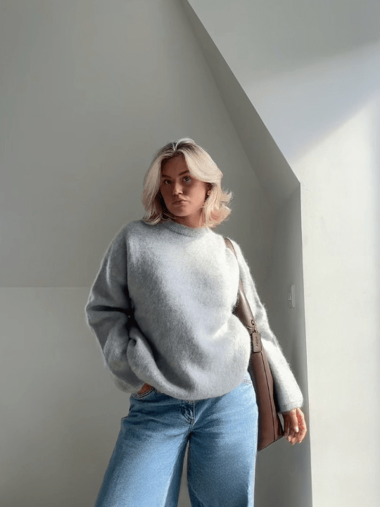 Gemütlicher weicher Mohair - Strickpullover - Livezo