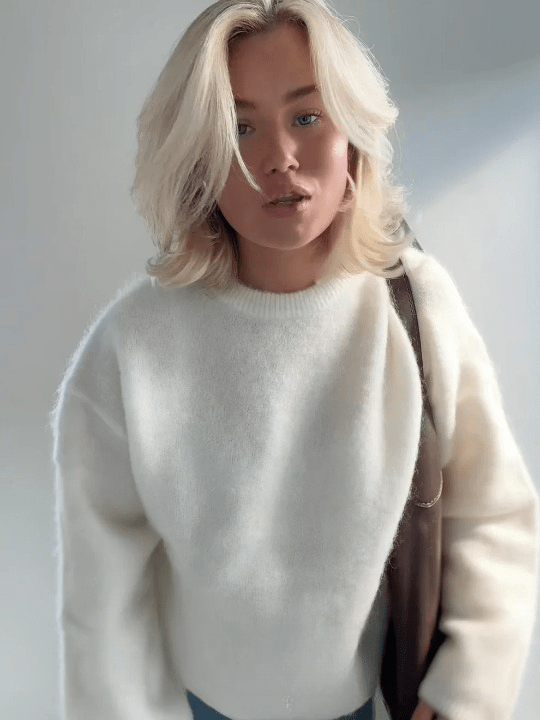 Gemütlicher weicher Mohair - Strickpullover - Livezo