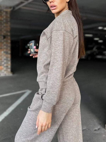 Gemütliches lässiges V - Ausschnitt Pullover - und Hose - Set - Livezo