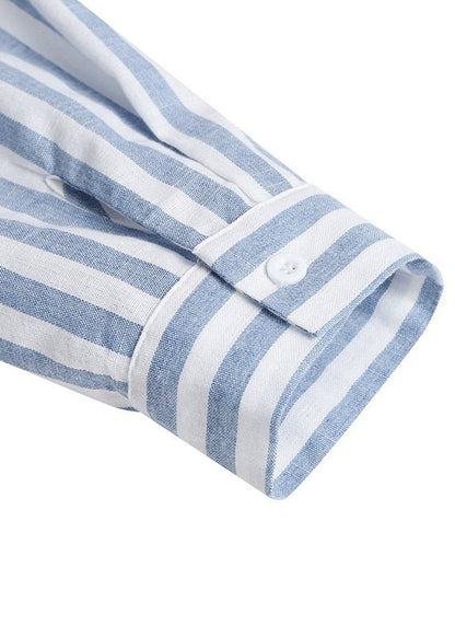 Gestreiftes Maxikleid Aus Baumwolle - Livezo