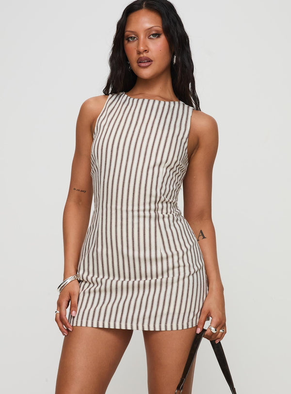 Gestreiftes Mini - Kleid für Damen Lässiges Sommeroutfit - Livezo