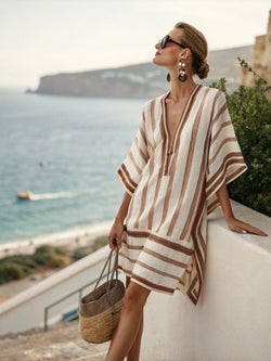 Gestreiftes Sommerkleid im Boho - Stil für Damen - Livezo