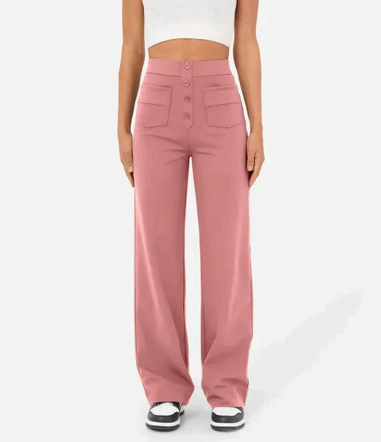 Helene - Elastische Freizeithose mit hoher Taille - Livezo