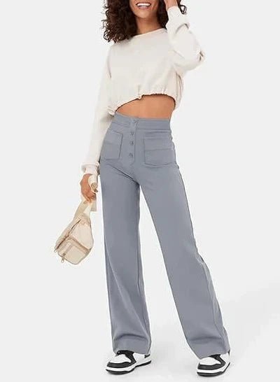 Helene - Elastische Freizeithose mit hoher Taille - Livezo