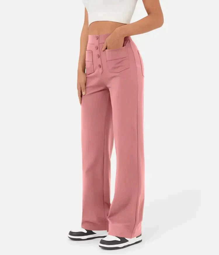 Helene - Elastische Freizeithose mit hoher Taille - Livezo
